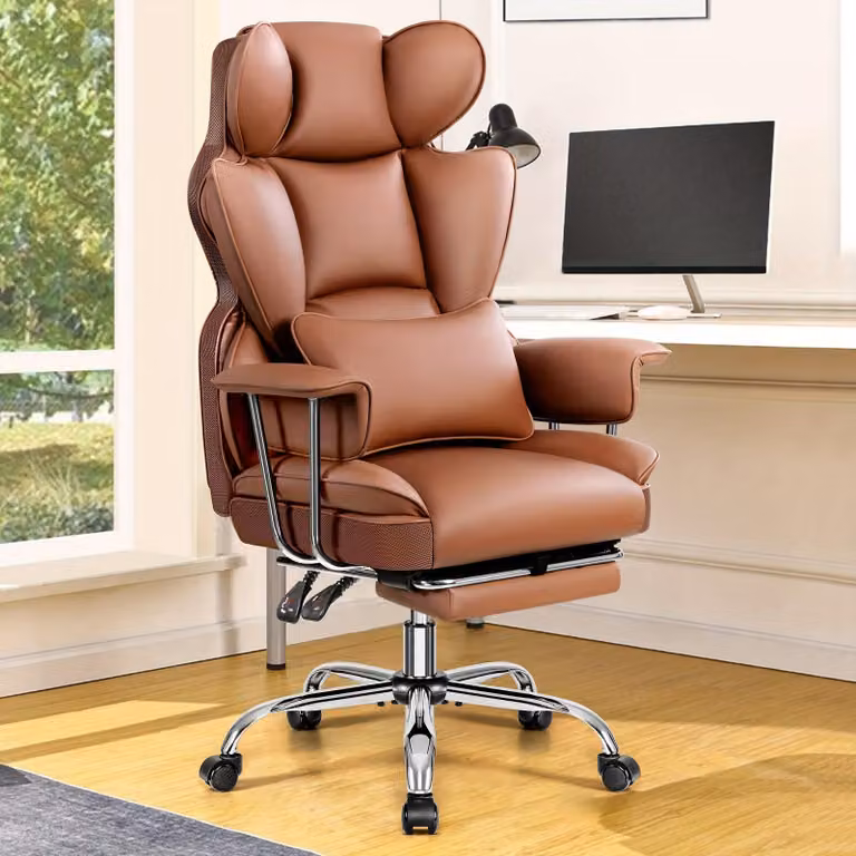 Sedia ergonomica da ufficio - Sedia da ufficio con poggiapiedi - Sedia da lavoro - Sedia da gaming - Supporto lombare