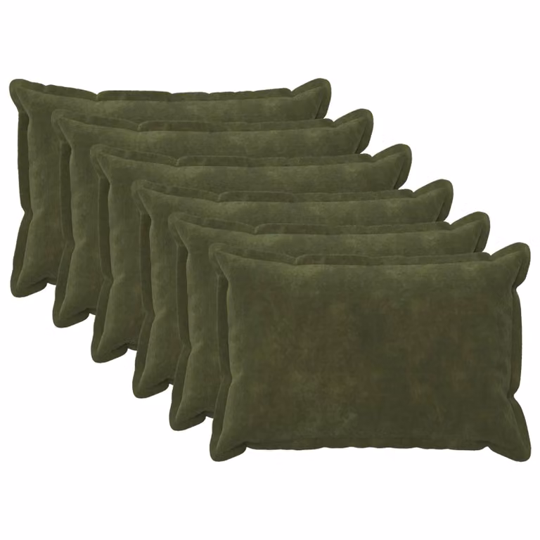 Set di 6 federe vidaXL HOUTEN in microfibra verde, L 40 cm x P 60 cm