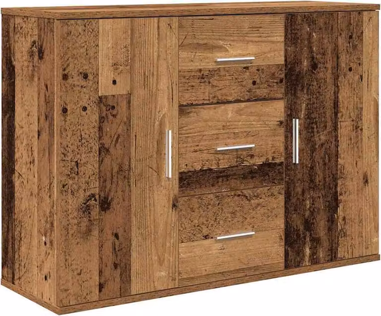 Credenza Legno Antico 90x29,5x65 cm in Legno Multistrato