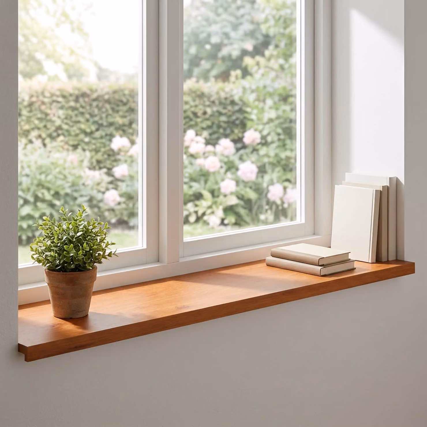 Set di 2 soglie per finestre vidaXL in marrone L: 120 cm, P: 40 cm, H: 2 cm