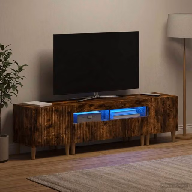 Mobile TV LED a 3 pezzi ARNHEM 3 pz Rovere Fumo 3416603
