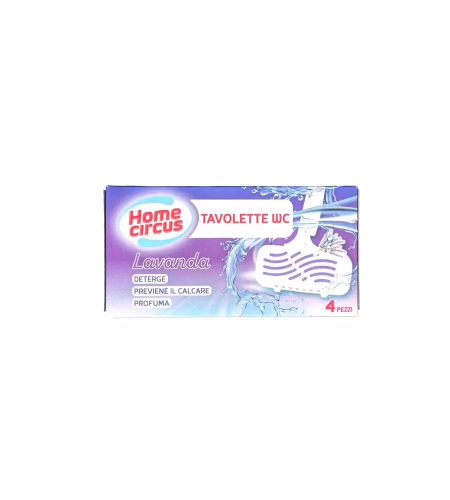 Tavoletta Detergente igienizzante per WC Home Circus Lavanda 4 pezzi
