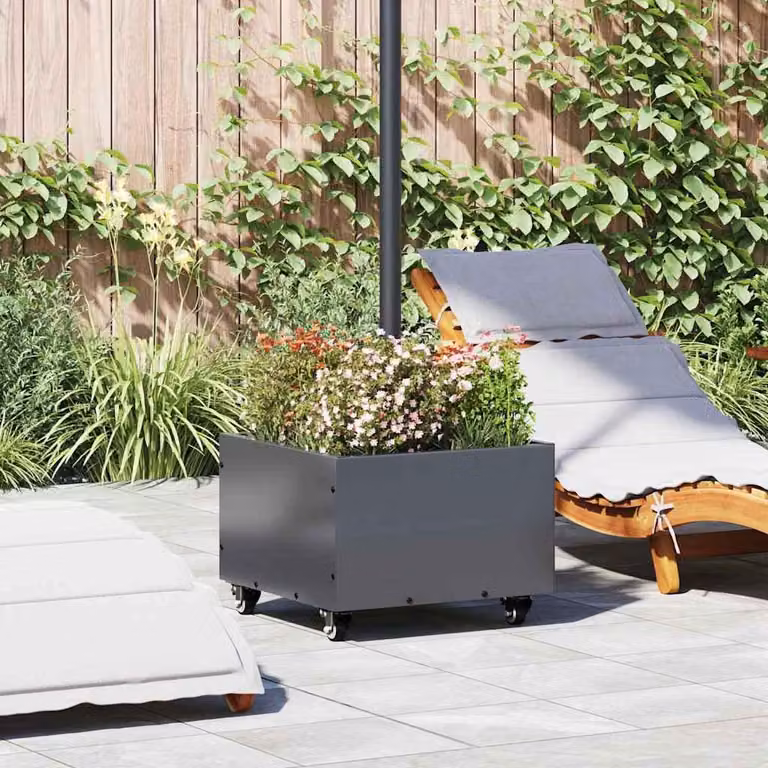 Maison Exclusive - Portaombrelli, 11,75 kg, antracite, acciaio, forma quadrata