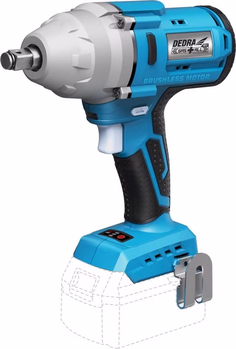 Avvitatore A Impulsi A Batteria Da 600 Nm, Dedra Sas+All Ded7157 Senza Spazzole, Impugnatura Da 1/2&Quot;