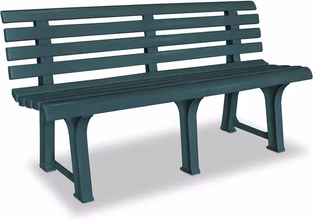 Panchina da Giardino 145,5 cm in Plastica Verde