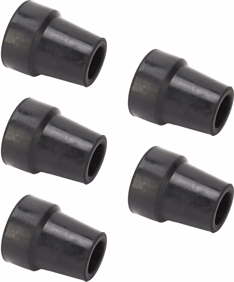 5 pezzi Stampella punta professionale in gomma sostituzione bastone da passeggio punte accessori nero 0,7 pollici