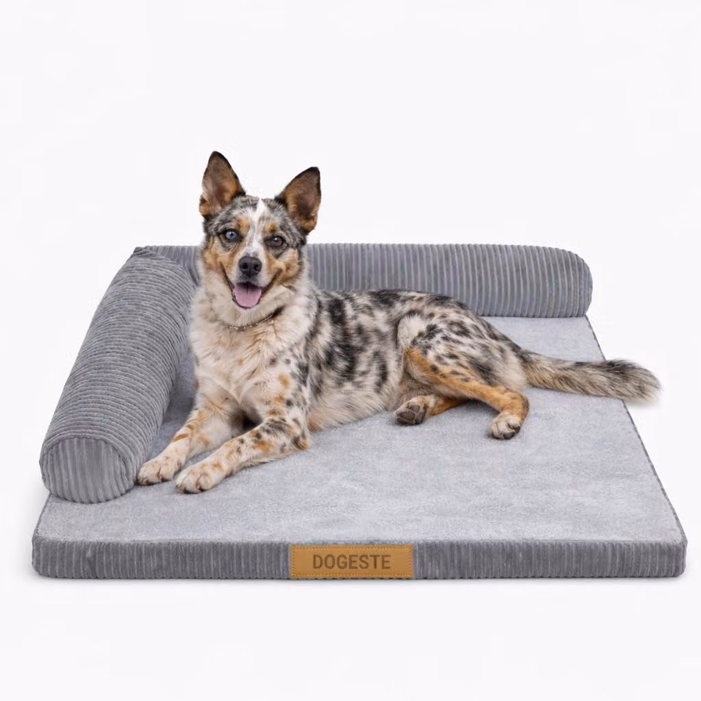 Dogeste Ergo materasso per cani 105x90 cm XL cuccia per cane con bordo e cuscino, lavabile