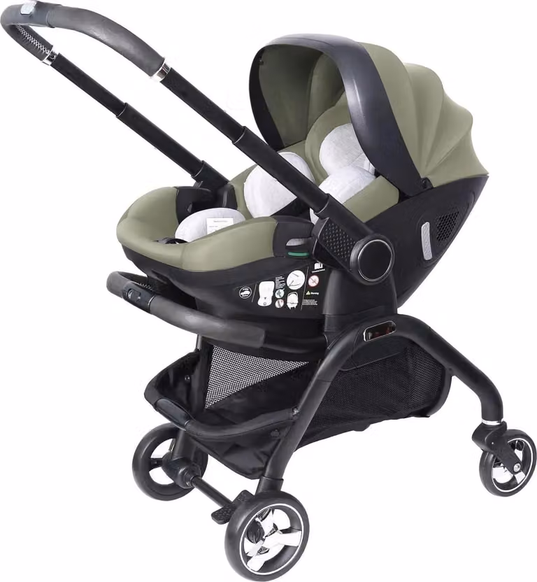 Passeggino, design compatto, navicella leggera per neonati, verde