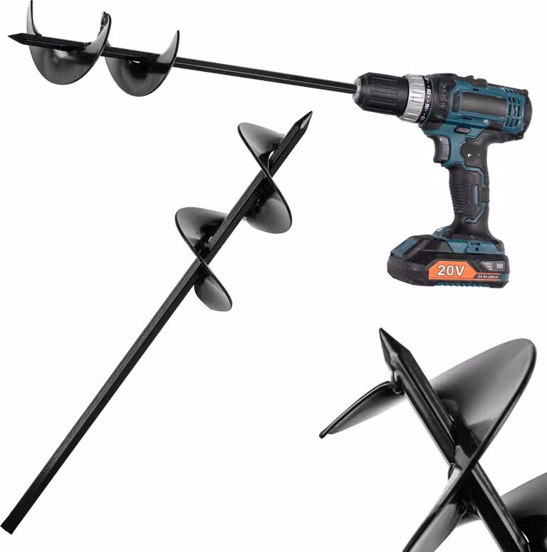 Coclea KADAX 60 mm per trapano, coclea da giardino, coclea per avvitatore a batteria, coclea per piante per giardinaggio, coclea a spirale per forare il terreno