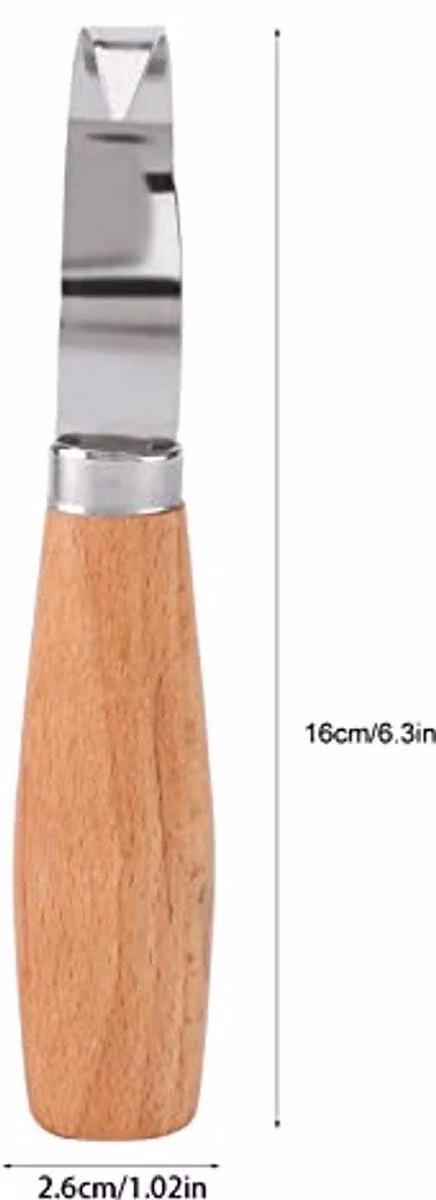 Ganci Acciaio al carbonio di alta qualità per coltelli da intaglio – Strumento professionale – Design ergonomico – Adatto per la lavorazione del legno