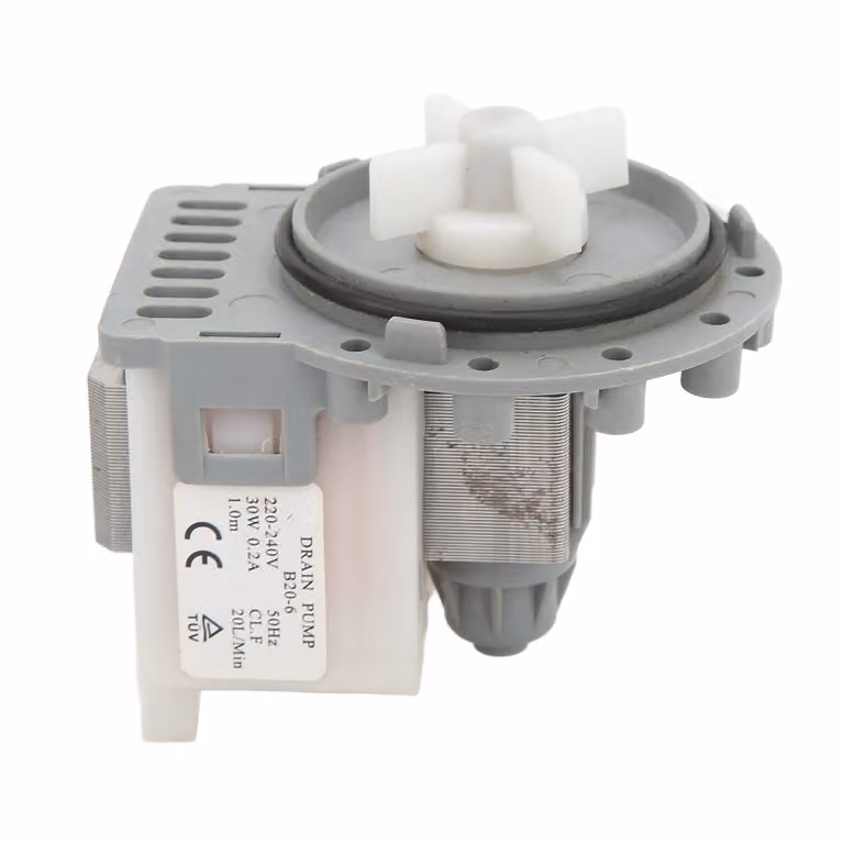 Pompa di scarico per lavatrici, 30W, 20 litri al minuto, alta efficienza. Pompa di drenaggio per lavatrici, alimentazione AC 220-240V