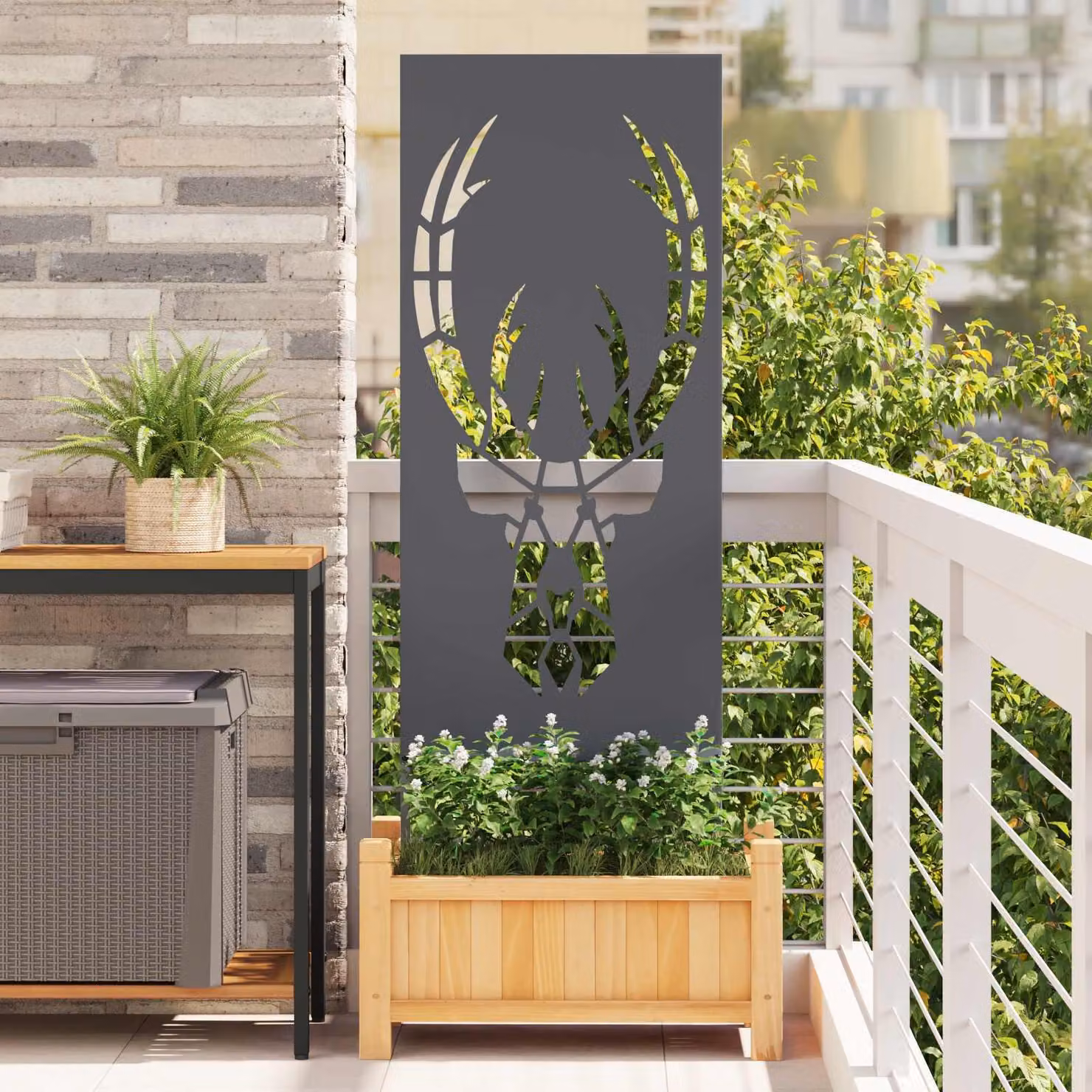 Schermo per privacy in giardino Antracite 50 x 140 cm