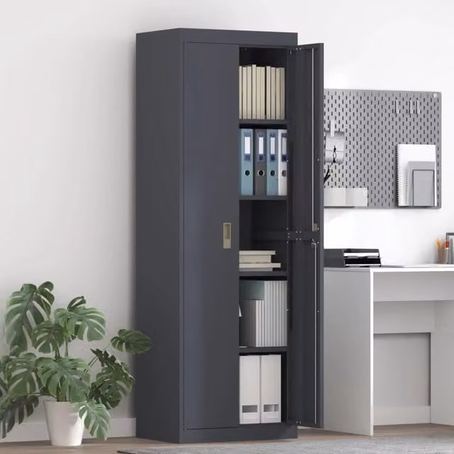 Armadio Antracite 60 x 40 x 180 cm Acciaio 3406198