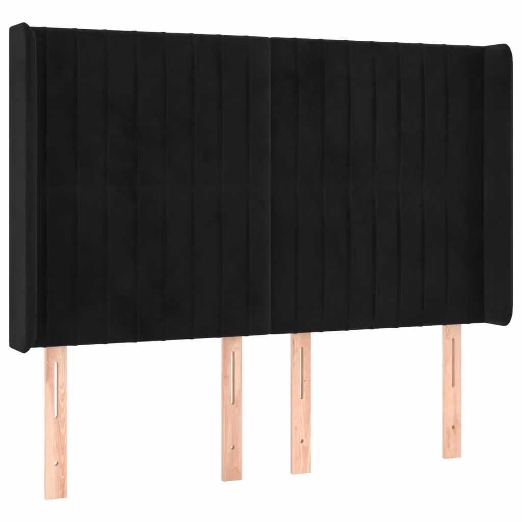 Testiera ad Orecchio vidaXL in Velluto Nero L: 147 cm, P: 16 cm, H: 118/128 cm – 2