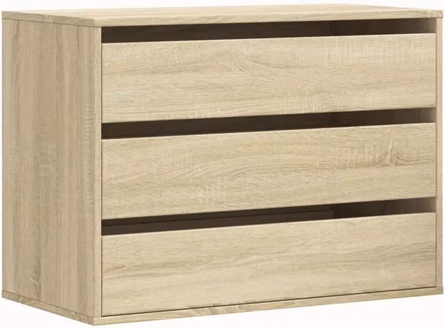 Cassettiera Angolare in Legno Multistrato Rovere Sonoma Colore Beige e Marrone L: 80 cm, P: 41 cm, H: 58 cm CFW6180034