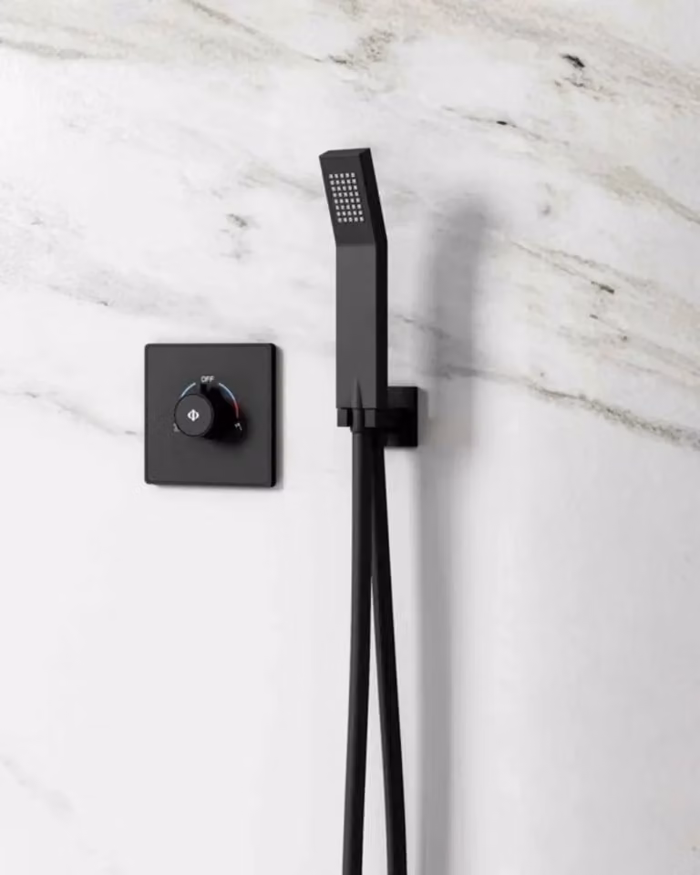 Rubinetto bidet da incasso DUCHA.ES in ottone nero opaco