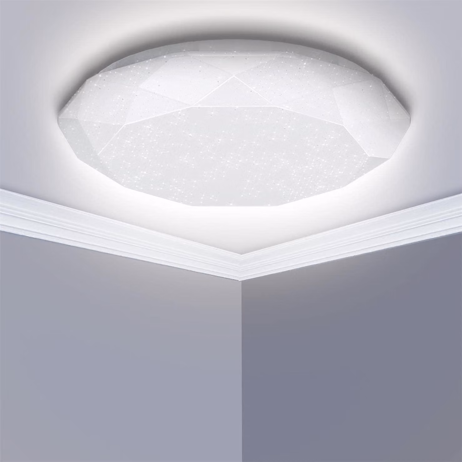 Lampada da soffitto LED Aigostar, 20W, design moderno a forma di cielo stellato, luce bianca fredda 6500K, 1400 lumen, ideale per camera da letto, cucina, cameretta e soggiorno