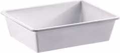 Vaschetta per alimenti Giganplast in plastica bianca L 34 cm x P 24 cm x H 10 cm