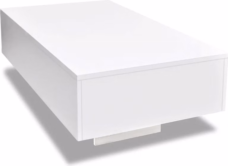Tavolino da Salotto Bianco Lucido