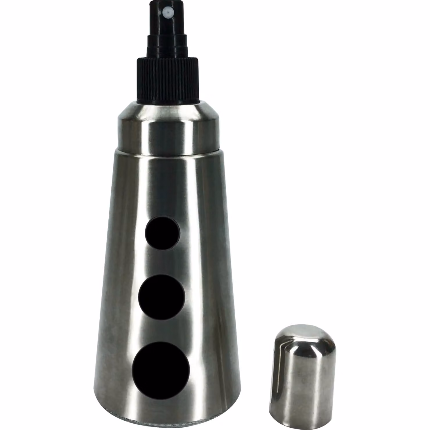 GUSTO CASA Dosatore spray per olio e aceto in acciaio inossidabile e plastica, colore argento, 250 ml – 1