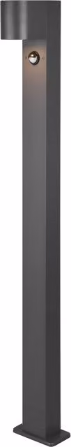 Palo da giardino LED Trio Leuchten nero con sensore di movimento e crepuscolare, Altezza: 100 cm