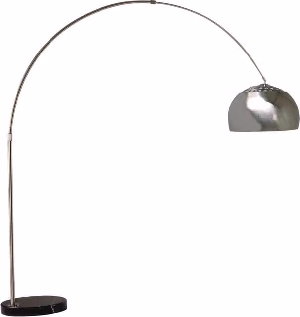 LÚZETE - LAMPADA DA TERRA MARMO CROMO MILSA