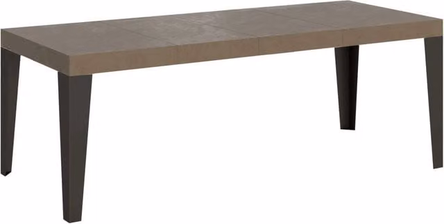Tavolo allungabile Flaris Premium Bs Com colore tortora con gambe antracite L/P/H: 90 x 90/246 cm