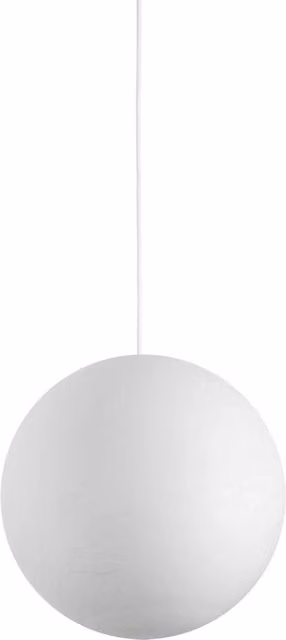 Sospensione Moderna Carta Metallo Bianco 1 Luce E27 D40Cm