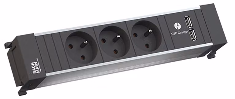 Bachmann POWER FRAME - Presa multipla - Ingresso, ingresso GST18i3 - Connessioni di uscita: 3 (USB, 3 x francese / UTE) - 20