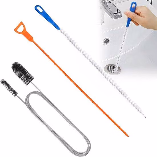 Attrezzo per lo spurgo degli scarichi - Scovolino per tubi e lavandini in 3 pezzi - Tubo di scarico prolungato - Pulitore di scarichi per cucina e bagno - Pulitore di fori con tubo lungo