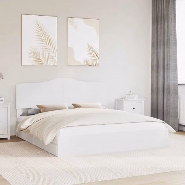 Letto con Contenitore Bianco 180 x 200 cm Legno ingegnerizzato 3413478