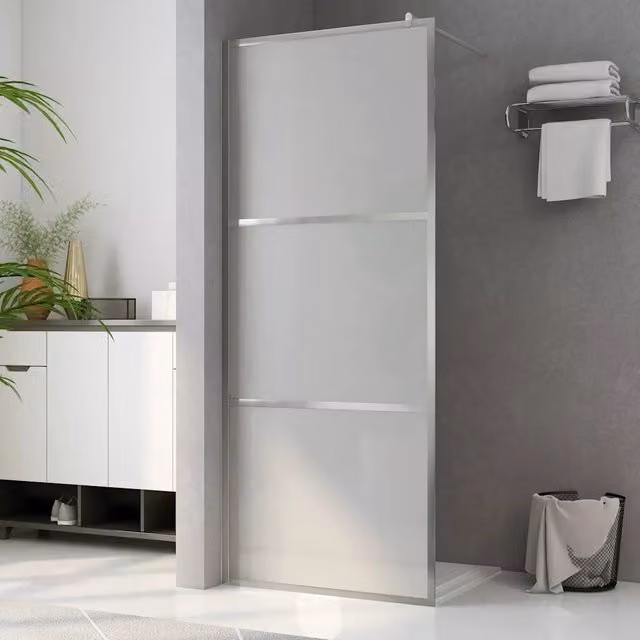 Parete per Doccia Walk-in vidaXL in Vetro Smerigliato, L: 140 cm, H: 195 cm