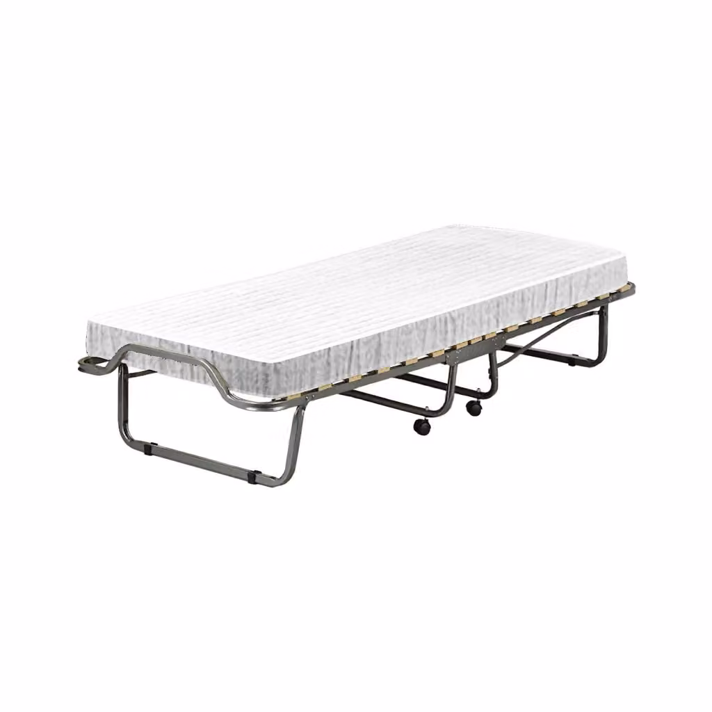 Letto pieghevole con materasso in schiuma Talamo Italia, L/P/H: 200 x 80 x 40 cm, Bianco – 2