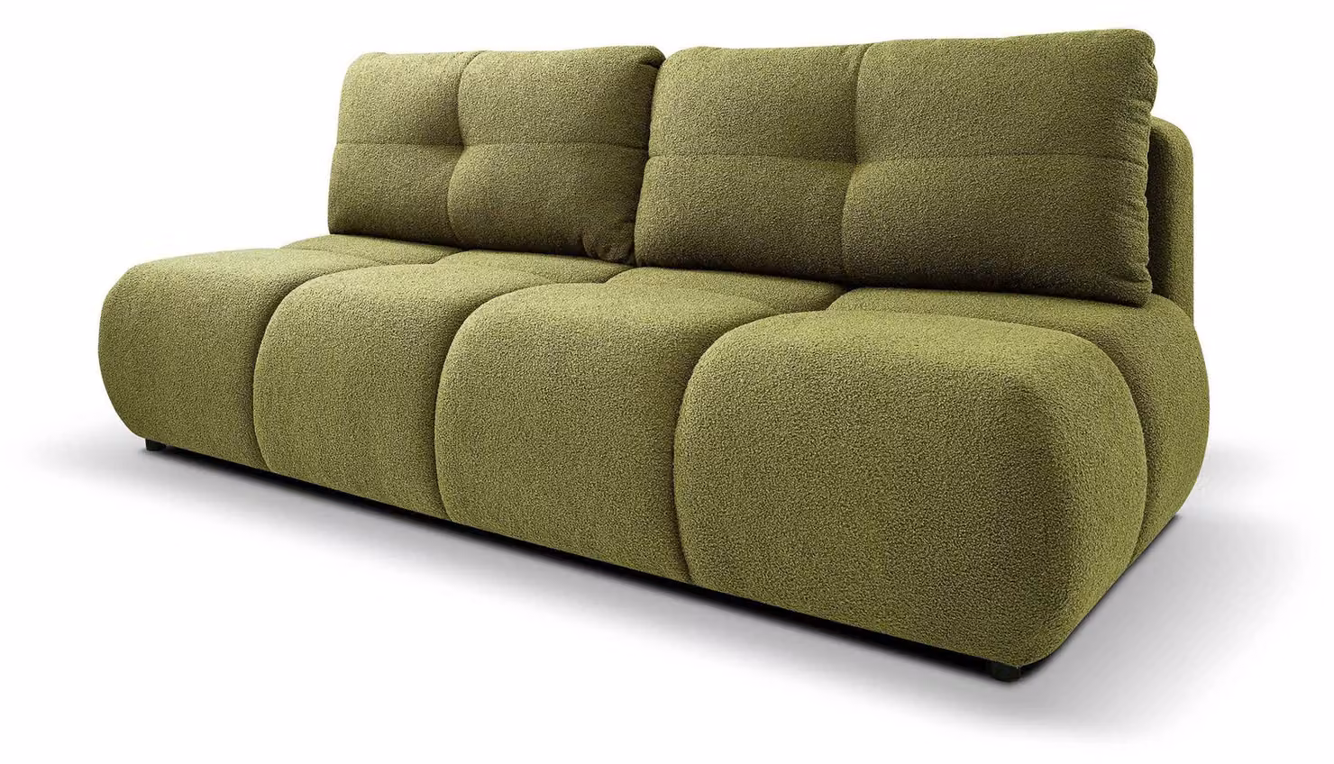 Divano letto Milorya, colore Olivmoos