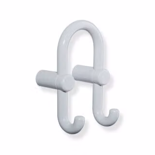 Gancio doppio per guardaroba Serie 801 Gancio frontale grigio roccia