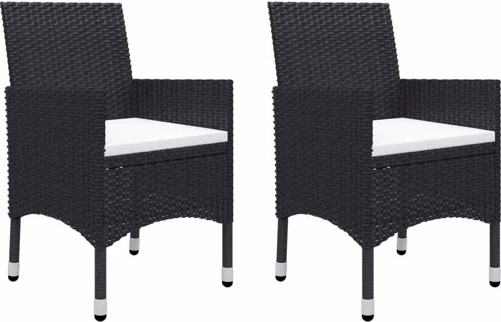 Set Mobili da Pranzo per Giardino 5 pz Nero