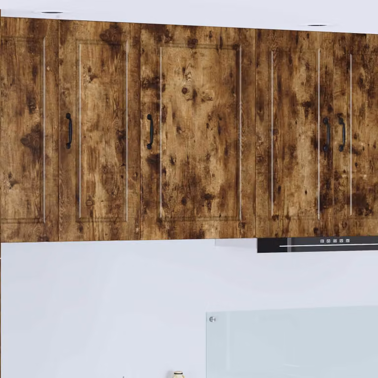 vidaXL Armadietto a muro PORTO moderno in rovere fumé marrone L: 50 cm, P: 31 cm, H: 80 cm