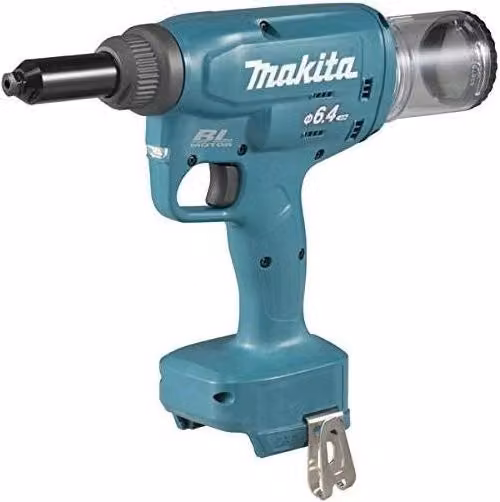 Makita DRV250ZJ Rivettatrice a Batteria 18 V con Motore Brushless, Diametro Rivetti 4,8 - 6,4 mm, Nero