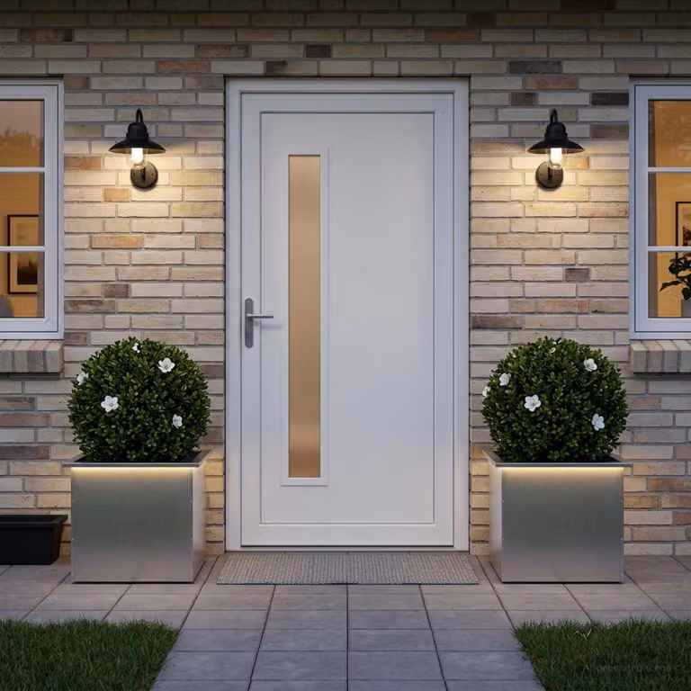 vidaXL Fioriera da giardino con LED 2 pz Argento 50 x 60 x 48 cm