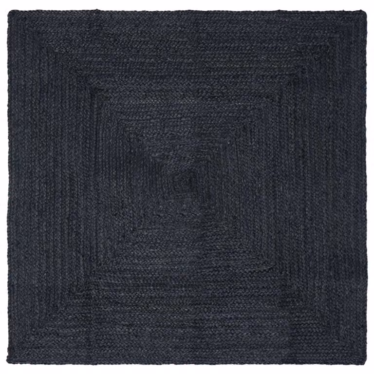 Tappeto da area quadrato in juta vidaXL Grigio Antracite 160 x 160 cm