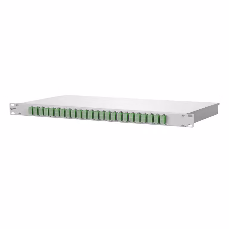 Metz Connect OpDAT fix pannello di giunzione 24xSC-D APC (verde), OS2, grigio 150259F224-E