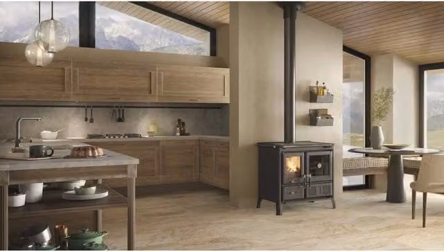 Stufa a Legna Nordica Gardenia 5,0 VST Nero Antracite 9,5 kW – 1
