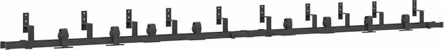 Kit di Binari per Porte Scorrevoli CFW6097727 in Acciaio Inox Nero Opaco Lunghezza: 366 cm