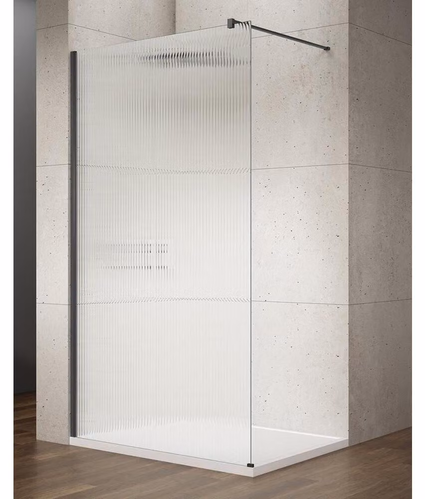 VARIO BLACK Schermo doccia walk-in, vetro nordico, 900 mm