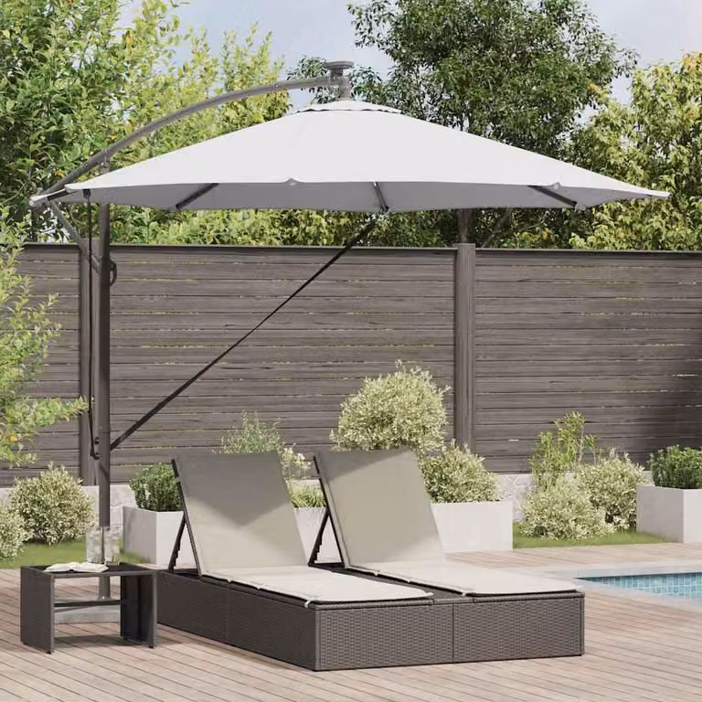 Maison Exclusive - Ombrellone, dimensioni 294 x 294 x 248 cm, realizzato in poliestere e alluminio, colore sabbia
