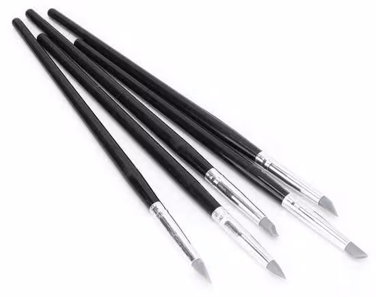 Set di 5 strumenti di modellazione in silicone: ergonomici/antiscivolo, leggeri/compatti, confortevoli per la modellazione, design pratico