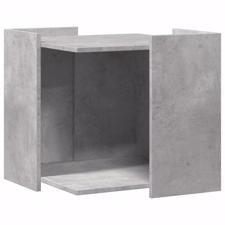 Recinto Lettiera Gatti Grigio Cemento 53x53x51 cm in Truciolato