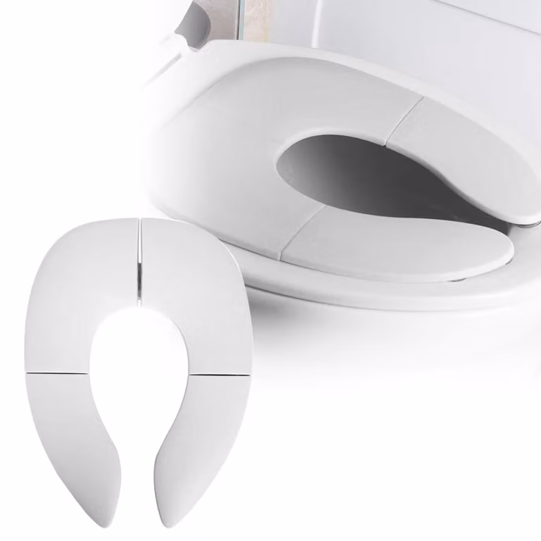 Sedile per WC pieghevole, con cuscinetti in silicone antiscivolo, portatile, ideale per bambini piccoli, viaggi e campeggio