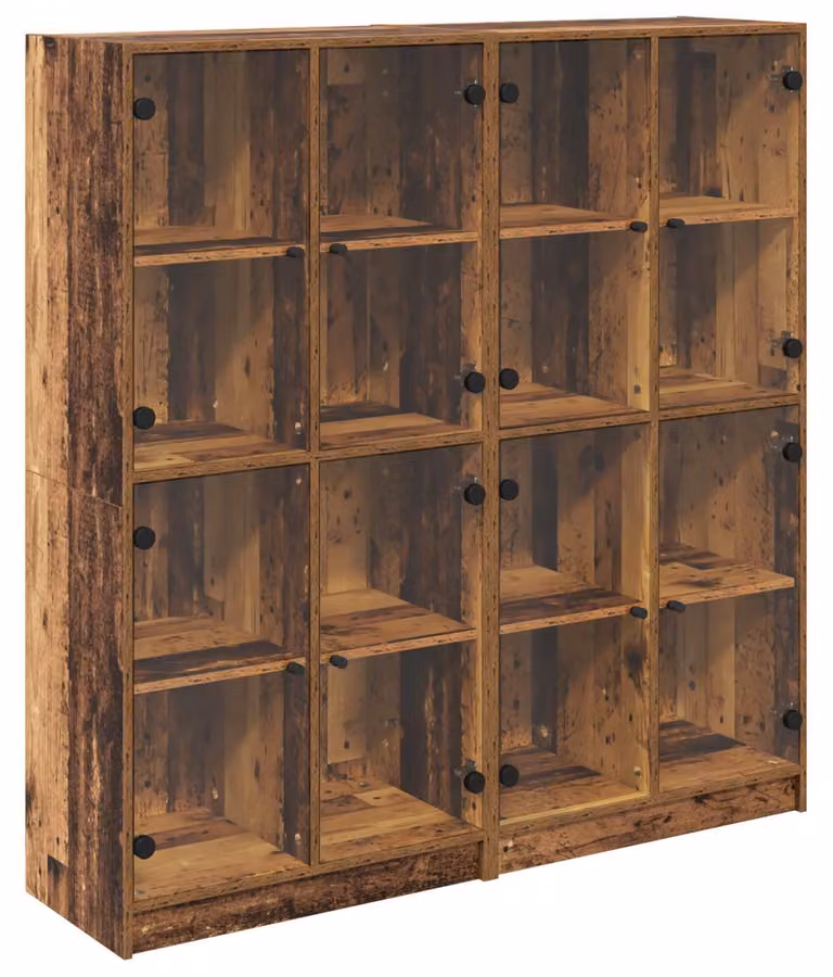 Credenza 2 pcs Legno vecchio 68 x 37 x 142 cm Legno multistrato