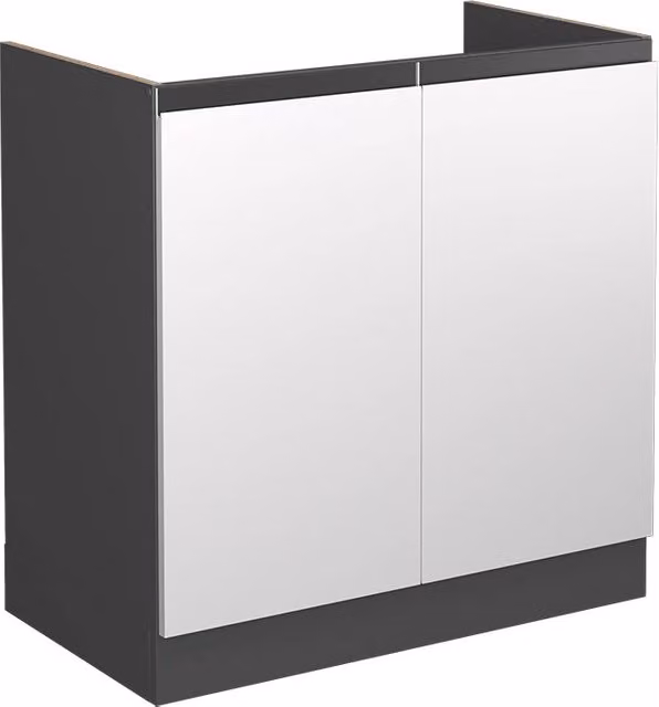 Mobile lavello cucina Vicco R-Line Bianco e Antracite con ante a battente, senza piano di lavoro, L: 80 cm – 1